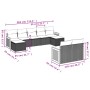 Set de sofás de jardín 10 pzas cojines ratán sintético negro de , Conjuntos de jardín - Ref: Foro24-3260488, Precio: 584,22 €...