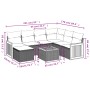 Set de sofás de jardín 8 pzas y cojines ratán sintético gris de , Conjuntos de jardín - Ref: Foro24-3260296, Precio: 489,35 €...