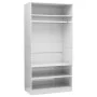 Armario de madera contrachapada blanco brillante 100x50x200 cm de vidaXL, Armarios roperos - Ref: Foro24-800231, Precio: 189,...