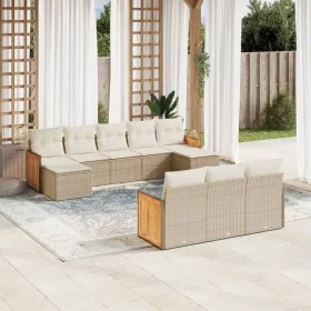 Juego de sofás jardín con cojines beige 10 pzas ratán sintético de , Conjuntos de jardín - Ref: Foro24-3260497, Precio: 706,9...