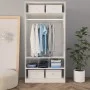 Armario de madera contrachapada blanco brillante 100x50x200 cm de vidaXL, Armarios roperos - Ref: Foro24-800231, Precio: 189,...