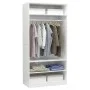 Armario de madera contrachapada blanco brillante 100x50x200 cm de vidaXL, Armarios roperos - Ref: Foro24-800231, Precio: 189,...