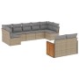 Set de sofás de jardín 9 pzas con cojines ratán sintético beige de , Conjuntos de jardín - Ref: Foro24-3260372, Precio: 602,0...