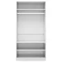 Armario de madera contrachapada blanco brillante 100x50x200 cm de vidaXL, Armarios roperos - Ref: Foro24-800231, Precio: 189,...