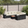 Set de sofás de jardín 8 piezas y cojines ratán sintético negro de , Conjuntos de jardín - Ref: Foro24-3257701, Precio: 558,9...