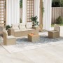 Juego de sofás jardín con cojines 6 pzas ratán sintético beige de , Conjuntos de jardín - Ref: Foro24-3257717, Precio: 400,49...