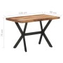 Mesa de comedor de madera acacia acabado miel 120x60x75 cm en Mesas de comedor | Comprar online en Foru.es
