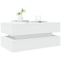 Mesa de centro con luces LED blanco 90x50x40 cm de , Mesas de centro - Ref: Foro24-839861, Precio: 87,89 €, Descuento: %
