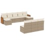 Juego de sofás jardín con cojines beige 10 pzas ratán sintético de , Conjuntos de jardín - Ref: Foro24-3260469, Precio: 601,0...