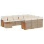 Set de sofás de jardín 11pzas con cojines ratán sintético beige de , Conjuntos de jardín - Ref: Foro24-3260448, Precio: 684,3...