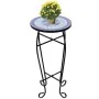 Mesa auxiliar para plantas mosaico azul y blanco de , Soportes para macetas - Ref: Foro24-41128, Precio: 42,10 €, Descuento: %