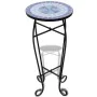 Mesa auxiliar para plantas mosaico azul y blanco de , Soportes para macetas - Ref: Foro24-41128, Precio: 42,10 €, Descuento: %