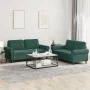 Juego de sofás con cojines 2 piezas terciopelo verde oscuro de , Sofás - Ref: Foro24-3202212, Precio: 531,29 €, Descuento: %
