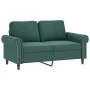 Juego de sofás con cojines 2 piezas terciopelo verde oscuro de , Sofás - Ref: Foro24-3202252, Precio: 566,72 €, Descuento: %