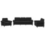 Juego de sofás con cojines 3 piezas terciopelo negro de , Sofás - Ref: Foro24-3202175, Precio: 724,64 €, Descuento: %