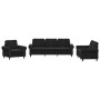 Juego de sofás con cojines 3 piezas terciopelo negro de , Sofás - Ref: Foro24-3202175, Precio: 737,31 €, Descuento: %
