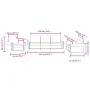 3-teilige Sofagarnitur aus schwarzem Samt mit Kissen von , Sofas - Ref: Foro24-3202175, Preis: 724,64 €, Rabatt: %