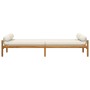 Banco de jardín con cojín ratán sintético acacia beige de , Bancos de jardín - Ref: Foro24-366301, Precio: 224,32 €, Descuent...