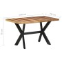Mesa de comedor de madera acacia acabado miel 140x70x75 cm en Mesas de comedor | Comprar online en Foru.es