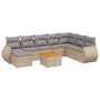 Set de sofás de jardín 9 pzas con cojines ratán sintético beige de , Conjuntos de jardín - Ref: Foro24-3257473, Precio: 563,6...