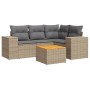 Juego de sofás jardín con cojines 5 pzas ratán sintético beige de , Conjuntos de jardín - Ref: Foro24-3225429, Precio: 332,88...