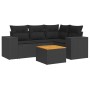 Set de muebles de jardín 5 pzas y cojines ratán sintético negro de , Conjuntos de jardín - Ref: Foro24-3257756, Precio: 364,5...
