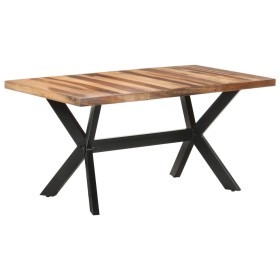 Mesa de comedor de madera acacia acabado miel 160x80x75 cm en Mesas de comedor | Comprar online en Foru.es