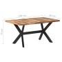 Mesa de comedor de madera acacia acabado miel 160x80x75 cm en Mesas de comedor | Comprar online en Foru.es