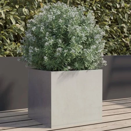 Jardinera de acero inoxidable plateado 32x30x29 cm de , Maceteros y jardineras - Ref: Foro24-841543, Precio: 34,96 €, Descuen...