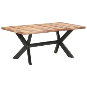 Mesa de comedor de madera acacia acabado miel 180x90x75 cm en Mesas de comedor | Comprar online en Foru.es