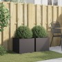 Jardineras 2 unidades acero laminado en frío negro 42x40x39 cm de , Maceteros y jardineras - Ref: Foro24-841548, Precio: 84,4...
