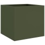 Jardinera de acero laminado en frío verde oliva 32x30x29 cm de , Maceteros y jardineras - Ref: Foro24-841541, Precio: 35,59 €...