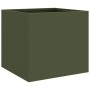 Jardinera de acero laminado en frío verde oliva 32x30x29 cm de , Maceteros y jardineras - Ref: Foro24-841541, Precio: 35,59 €...