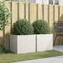 Jardineras 2 unidades acero laminado en frío blanco 49x47x46 cm de , Maceteros y jardineras - Ref: Foro24-841562, Precio: 86,...