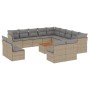 Set sofás de jardín 14 pzas con cojines ratán sintético beige de , Conjuntos de jardín - Ref: Foro24-3223938, Precio: 864,22 ...