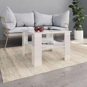 Glossy white plywood coffee table 60x60x42cm by vidaXL, Coffee table - Ref: Foro24-800213, Price: 47,40 €, Discount: %