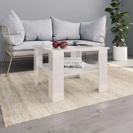 Glossy white plywood coffee table 60x60x42cm by vidaXL, Coffee table - Ref: Foro24-800213, Price: 47,40 €, Discount: %