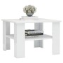 Mesa de centro madera contrachapada blanco brillante 60x60x42cm de vidaXL, Mesas de centro - Ref: Foro24-800213, Precio: 48,1...