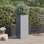 Jardinera de acero galvanizado plateado 32x29x75 cm de , Maceteros y jardineras - Ref: Foro24-841576, Precio: 52,37 €, Descue...