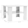 Glossy white plywood coffee table 60x60x42cm by vidaXL, Coffee table - Ref: Foro24-800213, Price: 47,40 €, Discount: %