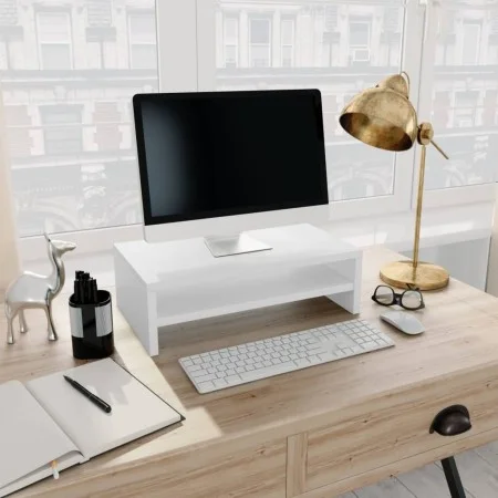 Soporte para pantalla madera contrachapada blanco 42x24x13 cm de vidaXL, Muebles TV - Ref: Foro24-800216, Precio: 19,23 €, De...