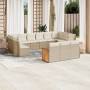 Set sofás de jardín con cojines 13 pzas ratán sintético beige de , Conjuntos de jardín - Ref: Foro24-3260539, Precio: 859,89 ...