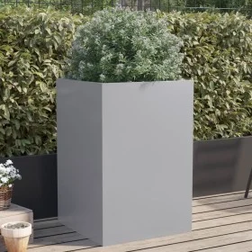 Jardinera de acero galvanizado plateado 52x48x75 cm de , Maceteros y jardineras - Ref: Foro24-841588, Precio: 68,97 €, Descue...