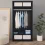 Armario de madera contrachapada negro 100x50x200 cm de vidaXL, Armarios roperos - Ref: Foro24-800226, Precio: 189,15 €, Descu...