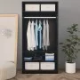 Armario de madera contrachapada negro 100x50x200 cm de vidaXL, Armarios roperos - Ref: Foro24-800226, Precio: 171,95 €, Descu...