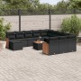 Set de sofás de jardín y cojines 13 pzas ratán sintético negro de , Conjuntos de jardín - Ref: Foro24-3260669, Precio: 821,07...