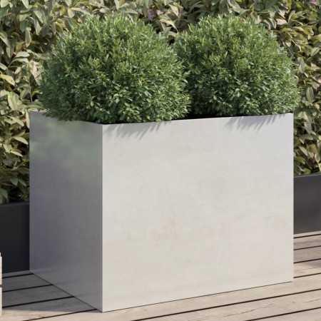 Jardinera de acero inoxidable plateado 62x47x46 cm de , Maceteros y jardineras - Ref: Foro24-841605, Precio: 91,63 €, Descuen...