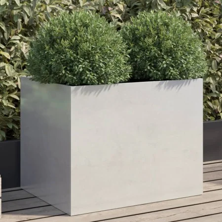 Jardinera de acero inoxidable plateado 62x47x46 cm de , Maceteros y jardineras - Ref: Foro24-841605, Precio: 83,65 €, Descuen...