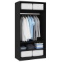 Armario de madera contrachapada negro 100x50x200 cm de vidaXL, Armarios roperos - Ref: Foro24-800226, Precio: 189,15 €, Descu...