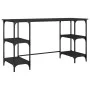 Schwarzer Schreibtisch aus Metall und Holz, 140 x 50 x 75 cm von , Schreibtische - Ref: Foro24-845326, Preis: 89,84 €, Rabatt: %